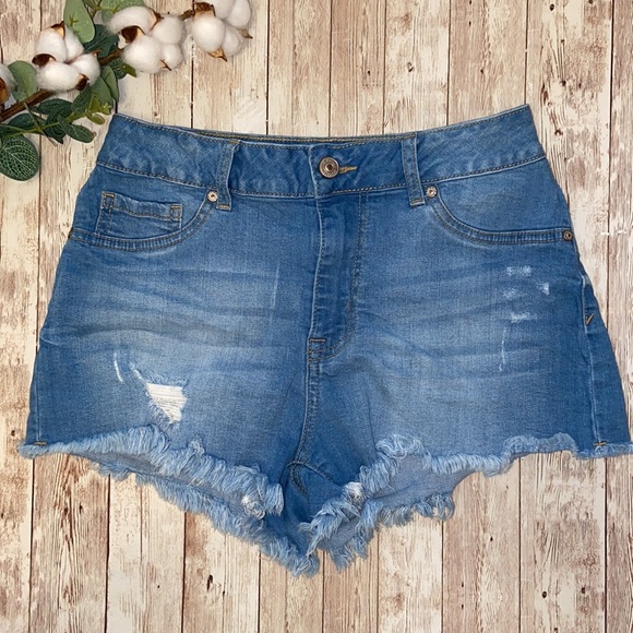 Rewash Brand High Rise jean shorts distress sz 5 - Picture 1 of 3